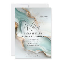 Luxe Opal Blauwgroen Gold Fluid Alcohol Ink