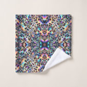 Luxe Opal Diamant | Sneeuwluipaard Print Handdoeke Bad Handdoek (Wasdoekje)