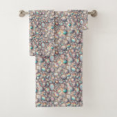 Luxe Opal Diamant | Sneeuwluipaard Print Handdoeke Bad Handdoek (Insitu)