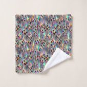 Luxe Opal Diamant | Sneeuwluipaard Print Handdoeke Bad Handdoek (Wasdoekje)