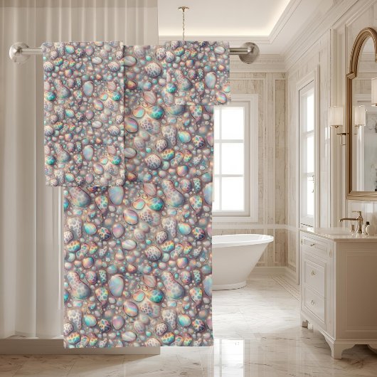 Luxe Opal Diamant | Sneeuwluipaard Print Handdoeke Bad Handdoek