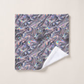 Luxe Opal Diamant | Sneeuwluipaard Print Handdoeke Bad Handdoek (Wasdoekje)