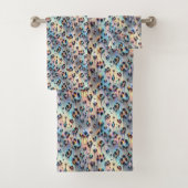 Luxe Opal Diamant | Sneeuwluipaard Print Handdoeke Bad Handdoek (Insitu)