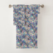 Luxe Opal Diamant | Sneeuwluipaard Print Handdoeke Bad Handdoek (Insitu)