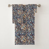 Luxe Opal Diamant | Sneeuwluipaard Print Handdoeke Bad Handdoek (Insitu)