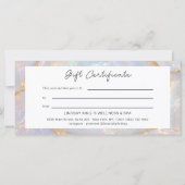 Luxe Opal Holografisch Logo Cadeaubon (Achterkant)