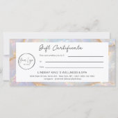 Luxe Opal Holografisch Logo Cadeaubon (Achterkant)