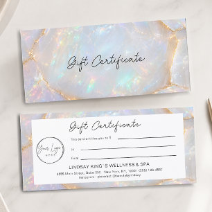 Luxe Opal Holografisch Logo Cadeaubon