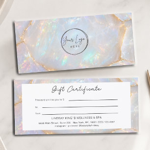 Luxe Opal Holografisch Logo Cadeaubon