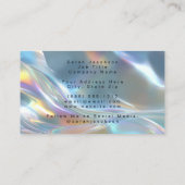 Luxe Opal Iridiscerende Stijl Visitekaartje (Achterkant)