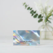 Luxe Opal Iridiscerende Stijl Visitekaartje (Staand voorkant)