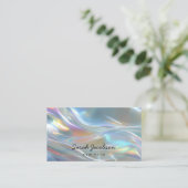 Luxe Opal Iridiscerende Stijl Visitekaartje (Staand voorkant)