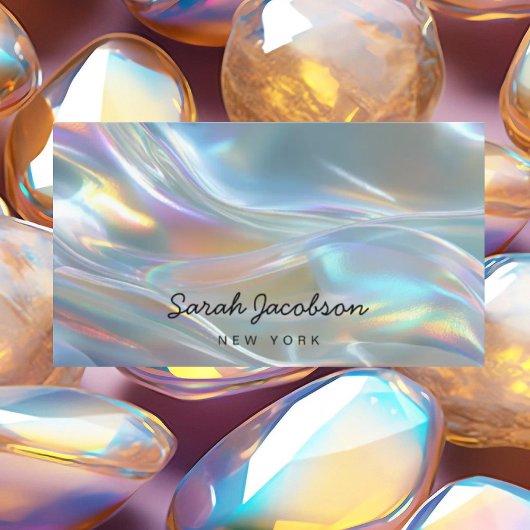 Luxe Opal Iridiscerende Stijl Visitekaartje