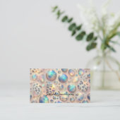 Luxe Opal Iridiscerende Stijl Visitekaartje (Staand voorkant)