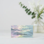 Luxe Opal Iridiscerende Stijl Visitekaartje (Staand voorkant)