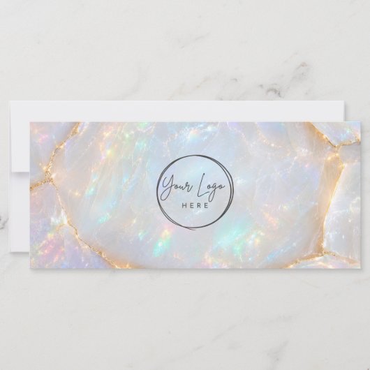 Luxe Opal Logo QR Code Cadeaubon (Voorkant)