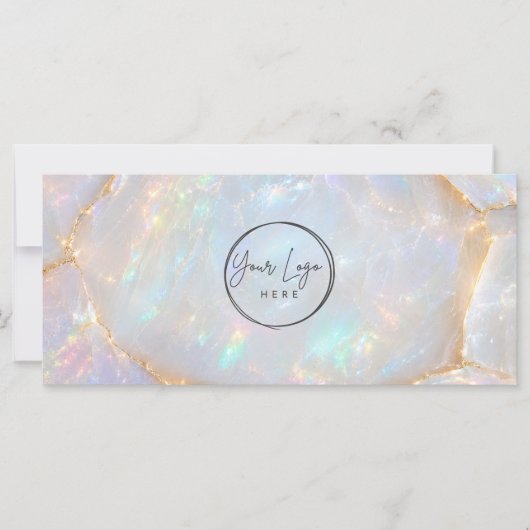 Luxe Opal Logo QR Code Cadeaubon (Voorkant)