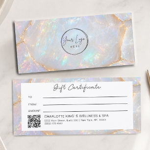 Luxe Opal Logo QR Code Cadeaubon