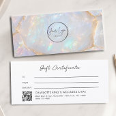 Luxe Opal Logo QR Code Cadeaubon