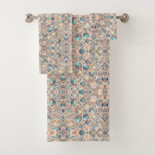 Luxe Opal Luipaardprint Patroon Bad Handdoek (Insitu)