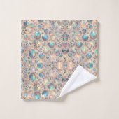 Luxe Opal Luipaardprint Patroon Bad Handdoek (Wasdoekje)