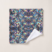 Luxe Opal Luipaardprint Patroon Bad Handdoek (Wasdoekje)