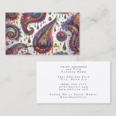 Luxe Opal Paisley Diamant  Visitekaartje (Voorkant / Achterkant)