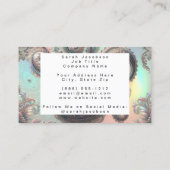 Luxe Opal Paisley Visitekaartje (Achterkant)