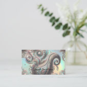 Luxe Opal Paisley Visitekaartje (Staand voorkant)