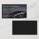 Luxe openbaar vervoer taxi auto service bedrijf visitekaartje (Voorkant / Achterkant)