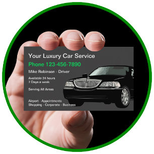 Luxe Openbaar Vervoer Taxi Autodienst Visitekaartje