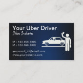 Luxe Openbaar Vervoer Taxi Car Service foto Visitekaartje (Voorkant)