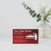 Luxe Openbaar Vervoer Taxi Car Service foto Visitekaartje (Staand voorkant)