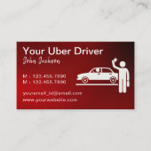 Luxe Openbaar Vervoer Taxi Car Service foto Visitekaartje (Voorkant)