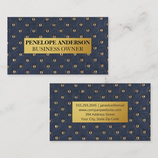 Luxe opgerold materiaal visitekaartje (Voorkant / Achterkant)