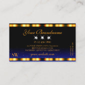 Luxe Oranje Blauwe Zonken Juwelen Initialen Visitekaartje (Achterkant)