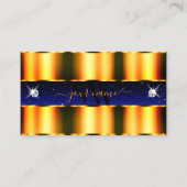 Luxe Oranje Blauwe Zonken Juwelen Initialen Visitekaartje (Voorkant)