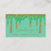 Luxe Oranje Blauwgroen regenboogschroevendrikers Visitekaartje (Voorkant)