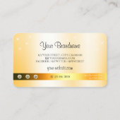 Luxe Oranje glitter Sparkelende Stars en Diamonds Visitekaartje (Achterkant)