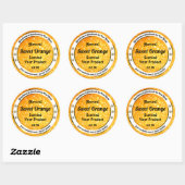 Luxe Oranje glitter Sparkle Stars Product Labels (Vel)