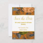 LUXE ORANJE GOUD WITTE RSVP KAART (Voorkant)