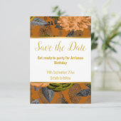 LUXE ORANJE GOUD WITTE RSVP KAART (Staand voorkant)