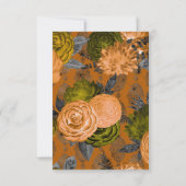 LUXE ORANJE GOUD WITTE RSVP KAART (Achterkant)