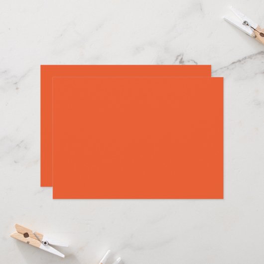 Luxe Oranje Minimalistische Uitnodigingen (Voorkant / Achterkant in situ)