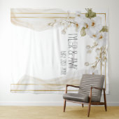 Luxe Orchidee Elegantie Trouwachtergrond Wandkleed (In Situ (horizontaal))