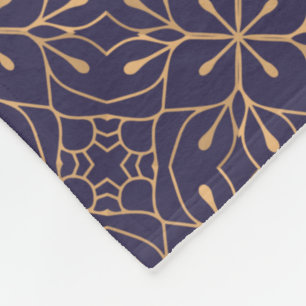Luxe ornamental Background in Gold Color Fleece Deken