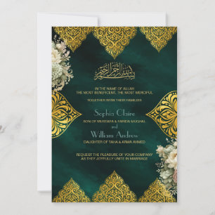 Luxe Ottomaanse islamitische trouwuitnodiging smar Kaart