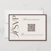 Luxe Oud Geld Bruin Beige RSVP Kaartje (Voorkant)