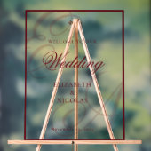 Luxe Oud Geld Monogram Huwelijk Welkom Acryl Bord (Neutraal)