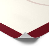Luxe Oud Geld Monogram Huwelijks Welkom Poster (Hoek)